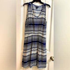 Women’s Casual Midi Dress with Pockets - L